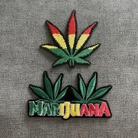 ราคา ตัวรีดติดเสื้อลายMarijuanaแบบมีกาวในตัว มี2ลาย (7292748475)