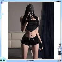 ราคา Hannie House กางเกงขาสั ้ นผ ้ ายีนส ์ วินเทจเอวต ่ ําลําลองสําหรับผู ้ หญิง (54158772070)