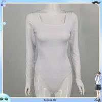ราคา ชุดจั๊มสูท เสื้อยืด แขนยาว คอยู รัดรูป เซ็กซี่ (44958402545)