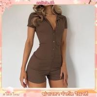 ราคา บอดี้สูทเว้าเอวบอดี้สูท บอดี้สูทสาวอวบ กางเกงขาสั้นสไตล์ยุโรปและอเมริกัน สำหรับอากาศร้อน ดีไซน์เซ็กซี่สีทึบ (48307916767)