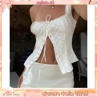 ราคา เสื้อกล้ามลูกไม้ เรียบง่าย ผู้หญิง ผ่าชายเสื้อ ฤดูร้อน สีพื้น เสื้อยืดครอป เปิดหลัง สีดํา สีขาว (25890044381)