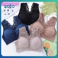 ราคา สปอร์ตบราสำหรับผู้หญิง บราเล็ตดันทรงลูกไม้ ชุดนอน โยคะ สปอร์ตบรา เสื้อกล้ามออกกำลังกาย (48507344447)