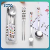 ราคา ชุดช้อนส้อม 3 ชิ้น ลายการ์ตูนน่ารัก คุโรมิ พร้อมกล่องเก็บ เหมาะสำหรับนักเรียนและเด็กๆ (47257911145)