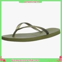 ราคา Womens m Sandals with White Flower Charm จากบราซิล ยางกันลื่นธรรมชาติ Thu Huong Havai (50908594907)