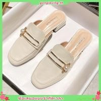 ราคา BOSTANTEN รองเท้า Mule ผู้หญิง หัวแหลม ดีไซน์แฟชั่น กันลื่น ใส่สบาย เหมาะสำหรับทุกวันและวันทำงาน (49508618992)