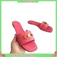 ราคา รองเท้าแตะหูหนีบพื้นยาง ดีไซน์หรู มีซับหนังแท้ สำหรับไซส์ 35 42 (44958549825)
