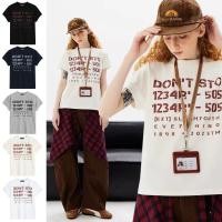 ราคา เสื้อยืดแขนสั้นผู้ชาย American high street แบรนด์อินเทรนด์ศิลปะพิมพ์ unisex (57605401391)