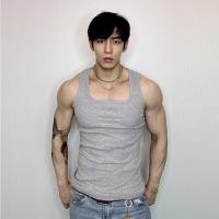 ราคา VUNC เสื้อกั๊กผู้ชายฤดูร้อนแฟชั่นอินเทรนด์ใหม่ผ้าฝ้ายแท้เวอร์ชั่นเกาหลีของอุปสรรคกีฬาเสื้อกั๊ก (19181476829)