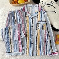 ราคา ชุดนอนเซตนอนผู้หญิง เสื้อคาร์ดิแกนแขนยาวคอกลม พิมพ์ลายการ์ตูน พร้อมกางเกง สำหรับใส่เลานจ์หรือนอน (28093537394)