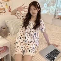 ราคา ชุดราตรีผู้หญิง ชุดเดรสสายเดี่ยว เปิดไหล่ ผ้าฝ้ายเนื้อนุ่ม กางเกงลายลูกไม้ สำหรับสวมใส่สบายและชุดพักผ่อน (50157543462)