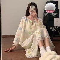 ราคา ชุดนอนแขนยาว สไตล์ใหม่สำหรับฤดูใบไม้ร่วง ชุดบ้านสาวหวาน (25945995940)