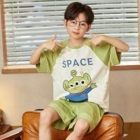 ราคา ชุดนอนเด็กแขนสั้นและขาสั้น พิมพ์ลายการ์ตูนจากผ้าฝ้ายแท้ สบายๆ สำหรับเด็กทารกวัยหัดเดินและเด็กโตทั้งชายและหญิง (55507066538)