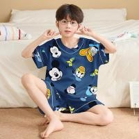 ราคา ชุดนอนเด็กผู้ชาย กางเกงขาสั้นและเสื้อแขนสั้นจากผ้าไหมน้ำแข็ง พิมพ์ด้วยลวดลายการ์ตูน (52008291359)