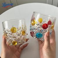 ราคา แก้วกระจกลายจุดสีสดใสสไตล์วินเทจ แก้วกาแฟไอซ์ วิสกี้ สวยงามหรูหรา สำหรับบ้านและร้านกาแฟ (51408486635)
