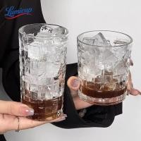 ราคา แก้วลายตารางสี่เหลี่ยมสไตล์วินเทจ แก้วกาแฟเย็น ค็อกเทล อุปกรณ์คาเฟ่สุดหรูถ่ายรูปสวย (57358611355)