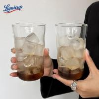 ราคา แก้วกาแฟกระจกลายคลื่นไม่สม่ำเสมอใส สไตล์อินส์ แก้วกาแฟไอซ์ ชาเย็น น้ำอัดลม ทนทาน (54908544265)