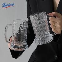 ราคา แก้วเบียร์ใสมีหูจับ450ml แก้วแก้วหนาพิเศษ ดีไซน์มินิมอลลายคลื่น สไตล์เกาหลี ใช้ได้กับเบียร์ ชา (47107706679)