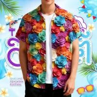 ราคา 1 3 วันมาถึง เสื้อสงกรานต์ เสื้อลายดอก เสื้อเชิ้ตแขนสั้นผู้ชาย เสื้อผ้าแนวสตรีทแฟชั่นสำหรับวันหยุด (53555815274)