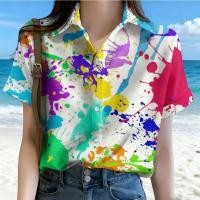ราคา 1 3 วันมาถึง เสื้อแฟชั่นผญๆ เสื้อสงกรานต์2569 พิมพ์ลายสีรุ้งแบบหมึกสาด เนื้อผ้านุ่มสบาย จัดส่งเร็ว (54255754553)