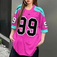 ราคา 1 3 วันมาถึง 2569 เสื้อยืดคอกลมไซส์ใหญ่ เสื้อแฟชั่นผญๆ โอเวอร์ไซส์ สำหรับผู้หญิงและผู้ชาย ทันสมัย (45406218253)