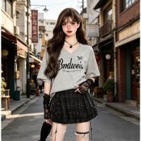 ราคา จัดส่งวันถัดไป เสื้อยืดแฟชั่นไซส์ใหญ่สำหรับผู้หญิง สไตล์เกาหลี คอวี เสื้อผ้าแฟชั่นสตรี เสื้อแขนสั้นสตรีแนวสตรีทแอนด์ฮิ (57258784955)