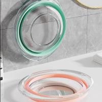 ราคา กะละมังพับได้ ซักผ้า กะละมัง ซิลิโคนอเนกประสงค์ ทนความร้อน PVC กะละมังล้างผัก (25988064212)