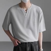 ราคา ผู้ชายหล่อเสื้อเชิ้ตสั้นระบายอากาศแขนสั้นเสื้อพื้นฐาน 3 สี (25894460471)