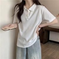 ราคา เสื้อโปโลผู้หญิงเสื้อโปโลพื้นฐานเสื้อโปโลผู้หญิงท็อปส์ซู 6 สี (52952914924)