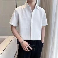 ราคา ฤดูร้อนชายเสื้อแขนสั้นลำลองสีทึบสไตล์เกาหลีเสื้อระบายอากาศ (28705334742)