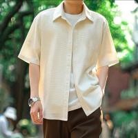 ราคา เสื้อเชิ้ตผู้ชายเรียบง่าย เสื้อเชิ้ตแขนสั้นสำหรับผู้ชาย (28555019865)