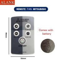 ราคา ALANK รีโมทพัดลม Mitsubishi ของแท้ รีโมทพัดลมติดผนัง พร้อมแบตเตอรี่ CR2025 (40452772970)