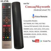 ราคา ALANK Remote รีโมททีวี Coocaa Skyworth Smart Android TV 4K UHD คำสั่งเสียง รีโมท NETFLIX Google play HS7700J (26637051955)