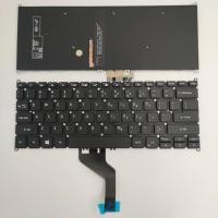 ราคา US Layout แป้นพิมพ์แล็ปท็อปสําหรับ Acer SF514 52 SF514 52T SF514 54G SF514 54T SF515 51T ไม่มีจุดพร้อม backlit สีดํา (57607795811)
