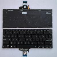 ราคา US Layout แป้นพิมพ์แล็ปท็อปสําหรับ ASUS M3400 M3401 M3401Q X7400 X3400P K3400P ไม่มีจุดพร้อม backlit สีดํา (56807982694)