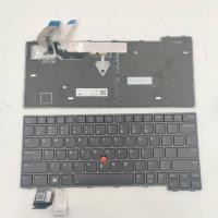 ราคา US Layout แป้นพิมพ์แล็ปท็อปสําหรับ Lenovo Thinkpad T14 Gen3 Gen4 P14s Gen3 Gen4 L14 Gen3 G4 พร้อมจุดพร้อม backlit สีดํา (55658170462)