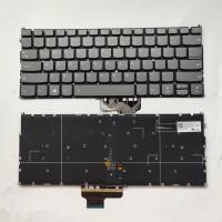 ราคา US Layout แป้นพิมพ์แล็ปท็อปสําหรับ Lenovo IdeaPad 720S 13 720S 13IKB 720S 13ARR ไม่มีจุดพร้อม backlit สีเทา (52258053936)