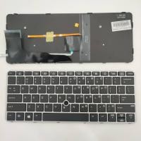 ราคา US Layout แป้นพิมพ์แล็ปท็อปสําหรับ HP EliteBook 725 G3 G4 820 G3 G4 พร้อมจุดพร้อม backlit Silver (50207823337)
