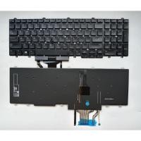 ราคา US Layout แป้นพิมพ์แล็ปท็อปสําหรับ Dell Latitude 5550 5570 5580 E5550 E5570 E5580 0383D7 พร้อมจุดพร้อม backlit สีดํา (50058007956)
