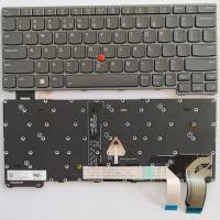 ราคา US Layout แป้นพิมพ์แล็ปท็อปสําหรับ Thinkpad X13 Gen2 20XH 20XJ 20WK 20WL พร้อมจุดพร้อม backlit สีเทา (48358179967)