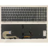 ราคา US Layout แป้นพิมพ์แล็ปท็อปสําหรับ HP Elitebook 750 G5 755 G5 850 G5 855 G5 750 G6 850 G6 ไม่มีจุดพร้อม backlit Silver (42379595139)
