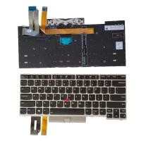 ราคา สําหรับ lenovo IBM Thinkpad E480 20KN 20KQ E485 E490 โยคะ S2 3rd L480 T480S แป้นพิมพ์แล็ปท็อปสีเงิน backlit (40830027374)