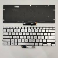 ราคา US Layout แป้นพิมพ์แล็ปท็อปสําหรับ ASUS ZenBook 14 UX431 UX431U UX431F UX431FL UX431FLC U450 ไม่มีจุดพร้อม backlit Silver (57857973656)