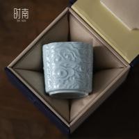 ราคา จีนโบราณนูนมงคลเมฆต้นแบบถ้วยกังฟูชุดน้ําชาส่วนตัวทุ่มเทผู้ชายผู้หญิงถ้วยชาครัวเรือนเซรามิกถ้วยชา UFD3 (49457099429)
