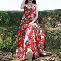 ราคา ชุดแซลมอนสำหรับฤดูร้อน ทำจากผ้าฝ้ายและลินิน พิมพ์ลายวันหยุดชายหาด (50856646701)