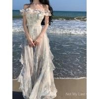 ราคา ชุดกระโปรงชายหาดผ้ากอซ สไตล์นางฟ้า สวมใส่ง่ายในวันพักผ่อน (49856654525)