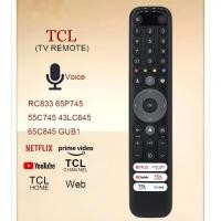 ราคา Universal สําหรับ TCL LCD อัจฉริยะ Android TV รีโมทคอนโทรลเสียง RC833 65P745 55C745 43LC645 65C845 GUB1 (45458308976)