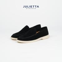 ราคา JULIETTA CARLO Suede Loafer Black Unlined (29303170950)