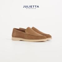 ราคา JULIETTA CARLO Suede Loafer Camel Brown Unlined (25668129773)