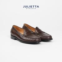 ราคา JULIETTA LOREN Penny Loafer Calfskin Brown (27003256485)