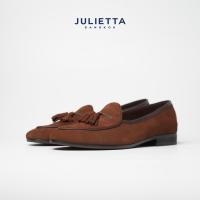 ราคา JULIETTA Tassel Belgian Loafer Suede Brown Unlined (7052913815)